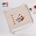 Factory wholesale cotton drawstring backpack